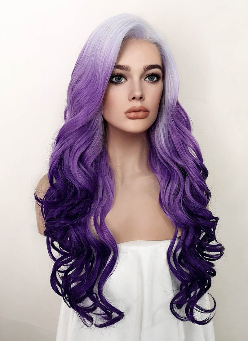 Lace front wig lavender hotsell