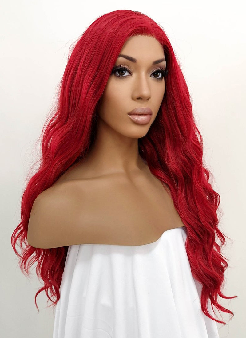 Long synthetic lace front wigs hotsell