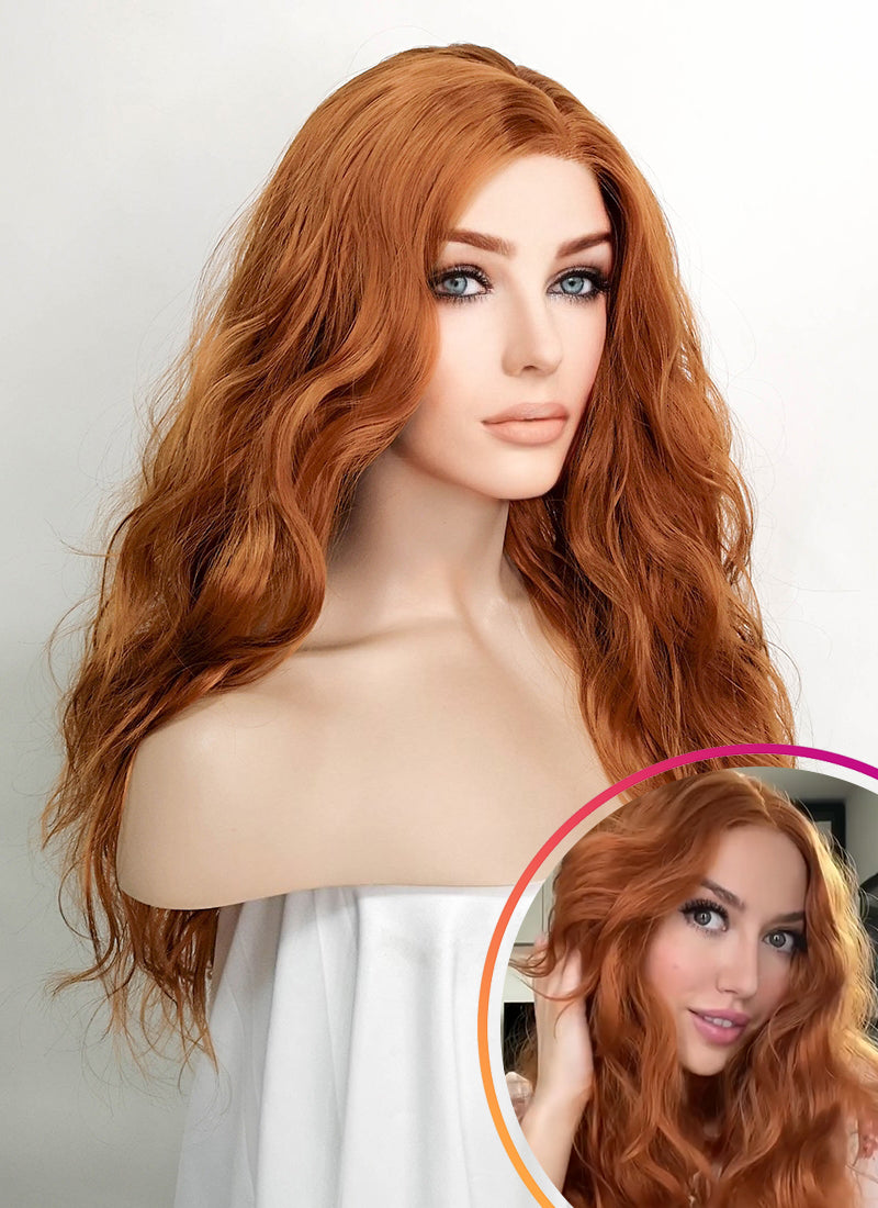 Ginger Wavy Lace Front Synthetic Wig LFK5531 Wig Is Fashion