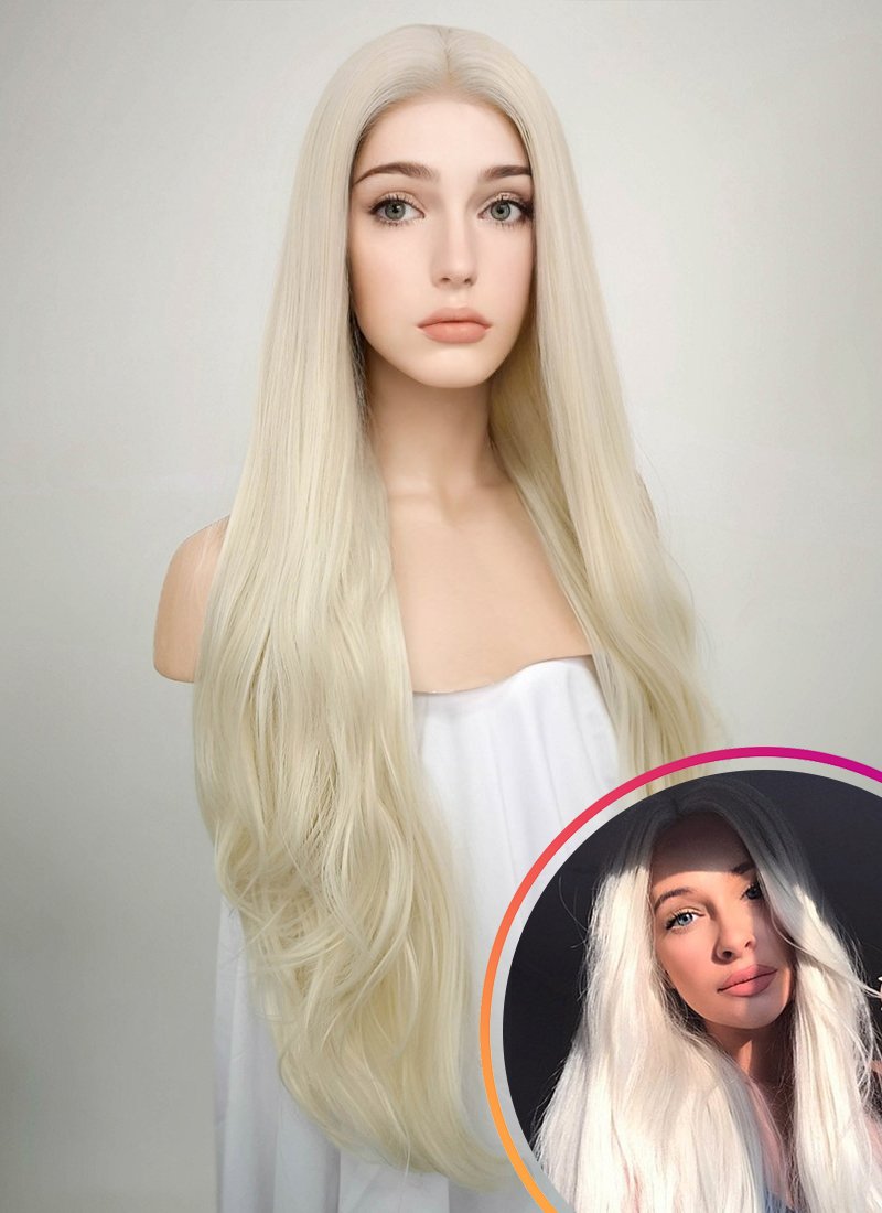 Blonde long online straight wig