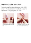 Soft Pink French Tip & Silver Starlight Almond Handmade Press-On Nails NF047