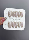 Modern Chinese Bare Hand-Painted Handmade Press-On Nails NF026