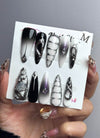 Liquid Metal Sweet and Edgy-Tone Almond Handmade Press-On Nails NF041