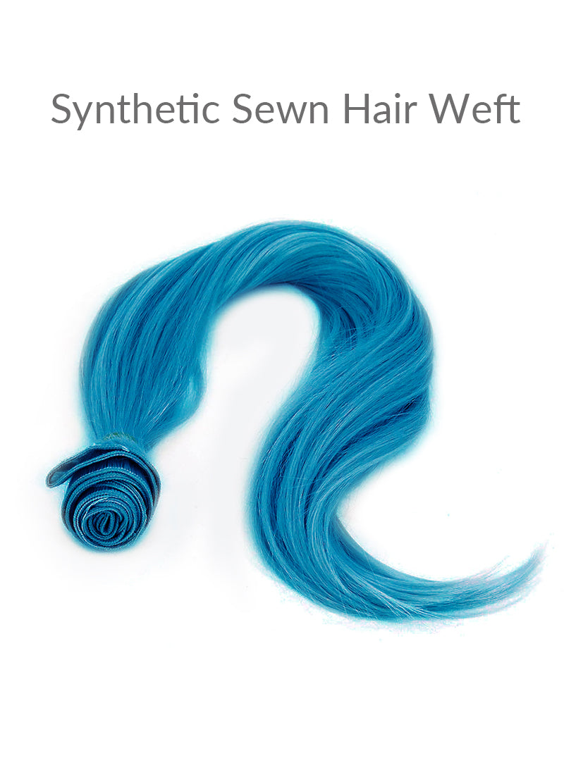 League of Legends LOL Arcane Jinx Turquoise Blue Straight Lace Front Synthetic Wig LN6020