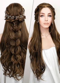 Brunette Braided Lace Front Synthetic Wig LF2090