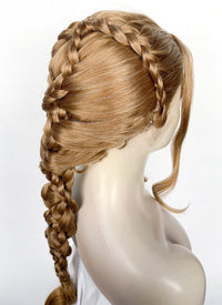 Golden Blonde Braided Lace Front Synthetic Wig LF2507