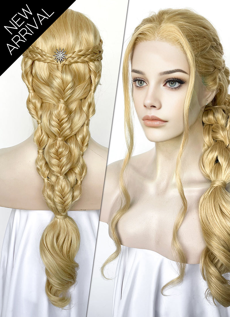 Blonde Braided Lace Front Synthetic Wig LF2509