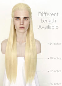 Blonde Straight Lace Front Synthetic Men's Wig LF3270A