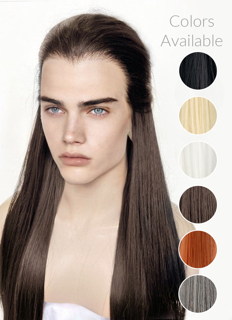 Brunette Straight Lace Front Synthetic Men's Wig LF3270C