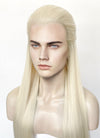 Platinum Blonde Straight Lace Front Synthetic Men's Wig LF3270F