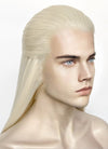 Platinum Blonde Straight Lace Front Synthetic Men's Wig LF3270F (Customisable)