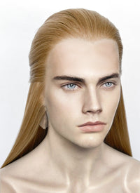 Medium Blonde Straight Lace Front Synthetic Men's Wig LF3270G (Customisable)