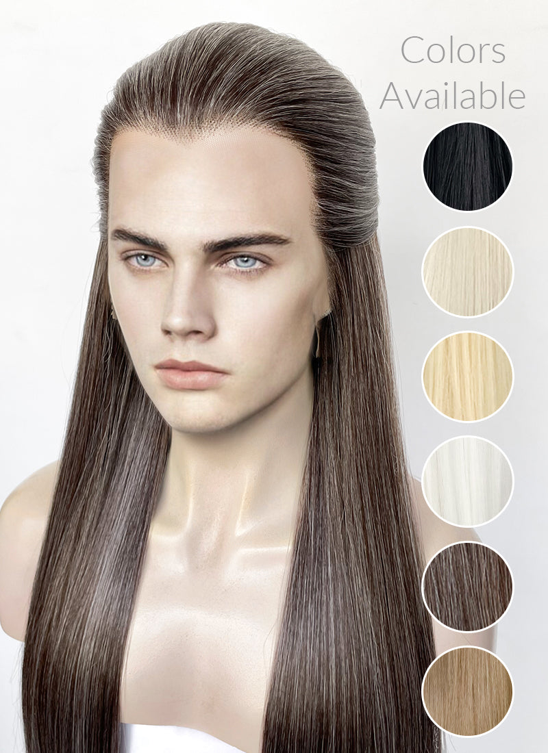 Mixed Brown Straight Lace Front Synthetic Men's Wig LF3270H (Customisable)