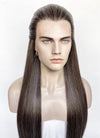 Mixed Brown Straight Lace Front Synthetic Men's Wig LF3270H