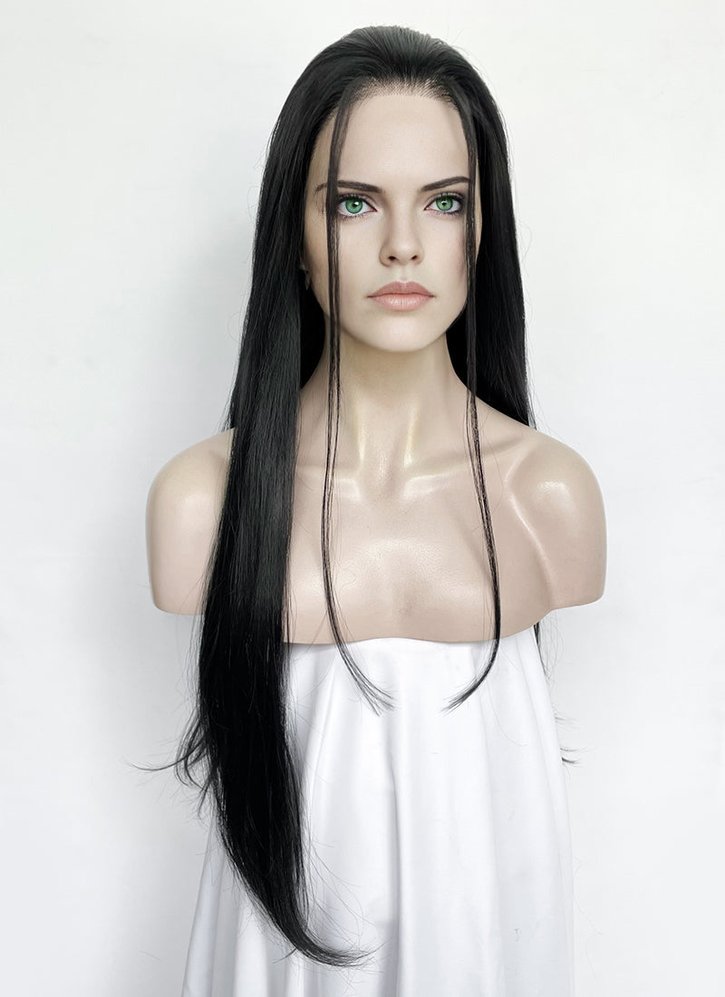 One Piece Nico Robin Jet Black Straight Lace Front Synthetic Wig LF327A