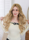 Balayage Blonde With Brown Roots Wavy Kanekalon Lace Front Synthetic Wig LF3306