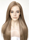 Ash Brown Straight Lace Front Kanekalon Synthetic Hair Wig LF3329