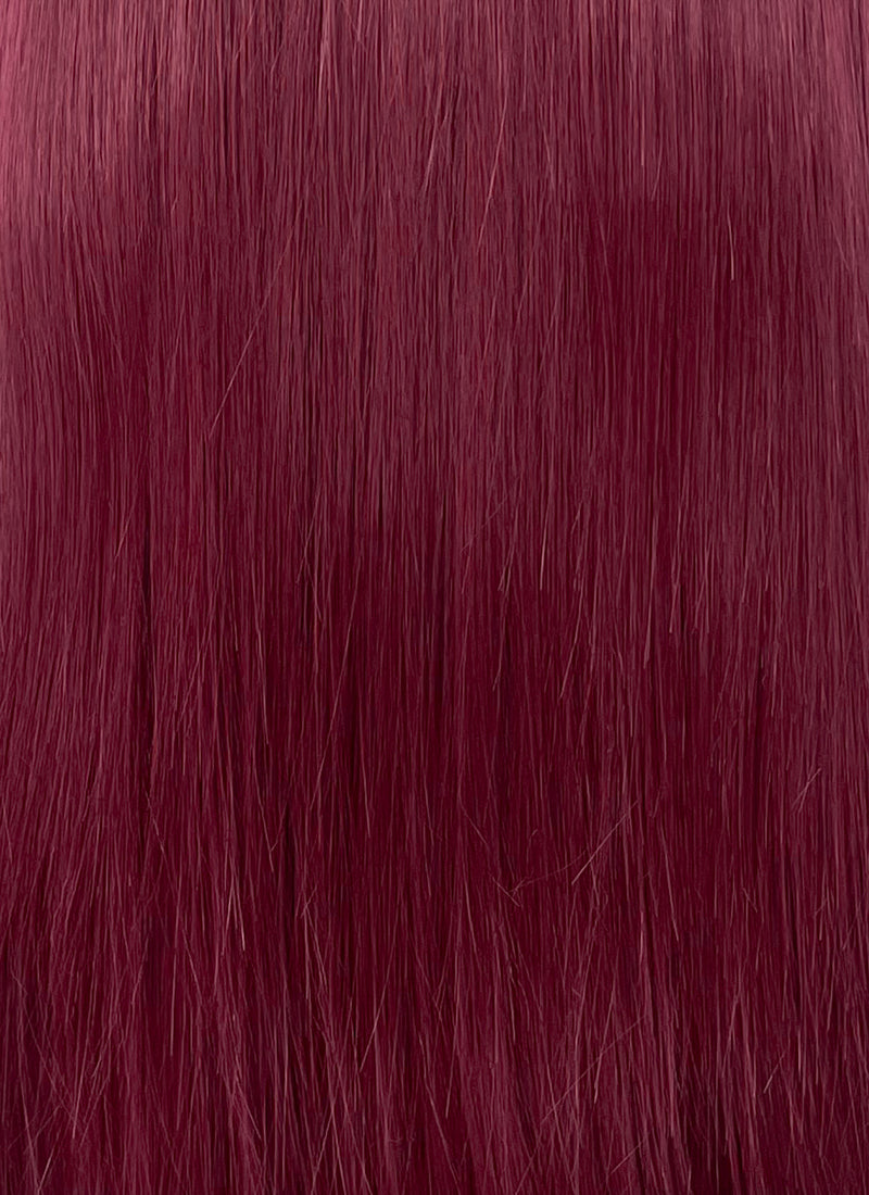 Burgundy Red Straight Lace Front Kanekalon Synthetic Hair Wig LF3335