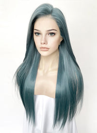 Ash Blue Straight Lace Front Kanekalon Synthetic Hair Wig LF3343