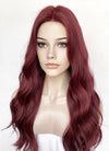 Burgundy Red Wavy Lace Front Synthetic Hair Wig LF3353