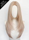 Pinkish Blonde Straight Layered Hush Cut Lace Front Synthetic Hair Wig LF3354