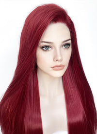 Wine Red Straight Lace Front Synthetic Wig LF5058