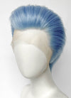 Pastel Blue Straight Lace Front Synthetic Men's Wig LF6010C