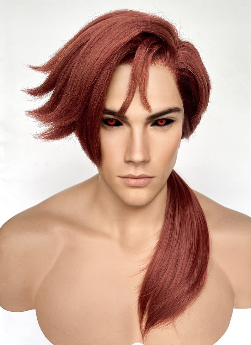 X MEN 97 Gambit Auburn Straight Yaki Lace Front Synthetic Hair Men s Wig LF6057