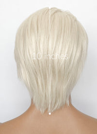 Final Fantasy Remake 7 President Rufus Shinra Platinum Blonde Straight Lace Front Synthetic Men's Wig LF6078