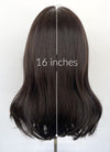 Brunette Curtain Bangs Straight Lace Front Synthetic Wig LF6080