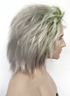 Beetlejuice Grey With Green Roots Wavy Lace Front Synthetic Men's Wig LF6082