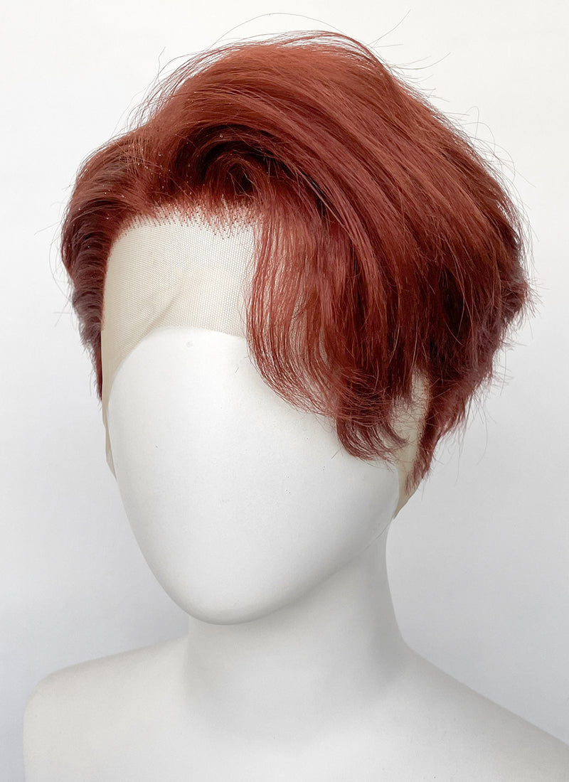 Auburn Straight Lace Front Synthetic Men's Wig LF6087