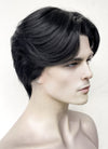 Jet Black Straight Lace Front Synthetic Men's Wig LF6091