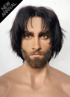 League of Legends LOL Arcane Jayce Talis Natural Black Wavy Lace Front Synthetic Men's Wig LF6106