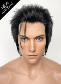 Final Fantasy VII Zack Fair Natural Black Yaki Straight Lace Front Synthetic Men's Wig LF6107