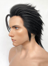 Final Fantasy VII Zack Fair Natural Black Yaki Straight Lace Front Synthetic Men's Wig LF6107