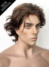 League of Legends LOL Arcane Viktor Wavy Brunette Lace Front Synthetic Men's Wig LF8009