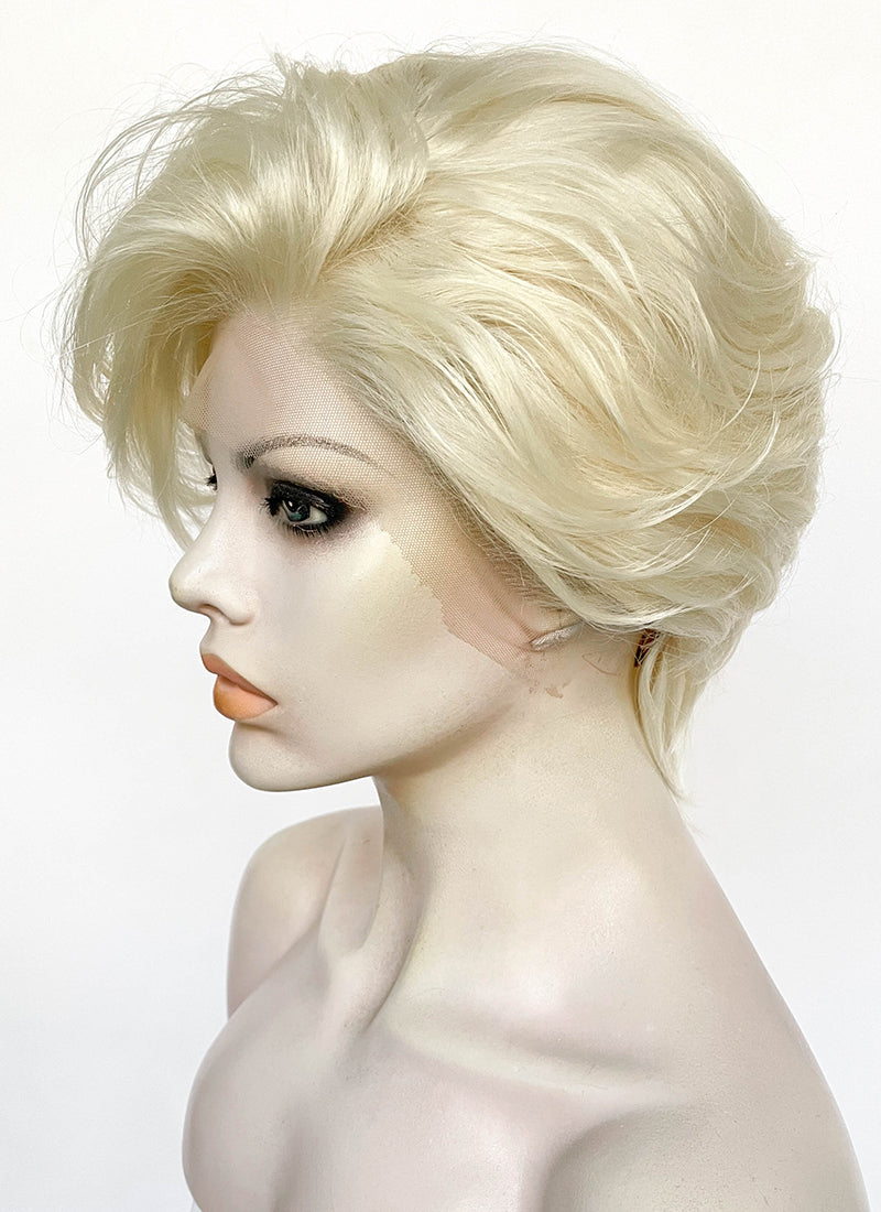 Light Blonde Wavy Lace Front Synthetic Hair Wig LF8018