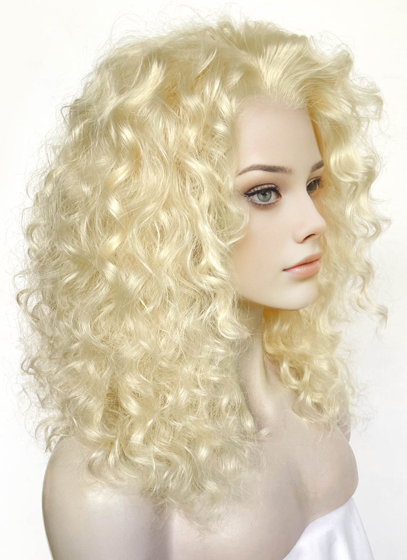 Blonde Curly Lace Front Synthetic Hair Wig LF8020