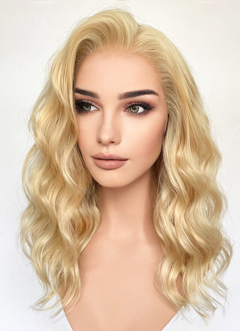 Blonde Wavy Lace Front Synthetic Wig LFK5559