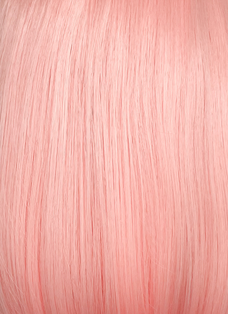 Pastel Pink Straight Bob Lace Front Synthetic Wig LFK5563