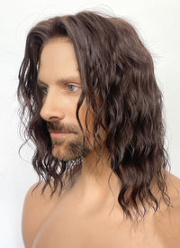 The Lord of the Rings Aragorn Brown Wavy Lace Front Synthetic Men's Wig LFK5569