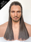 Star Wars Qui-Gon Jinn Mixed Brown Straight Lace Front Synthetic Men's Wig LFK5570