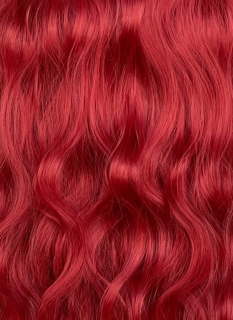 Red Wavy Lace Front Synthetic Wig LFK5574