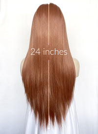 Auburn Straight 13" x 6" Lace Top Kanekalon Synthetic Hair Wig LFS035