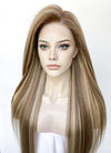 Brown Mixed Blonde Straight  13" x 6" Lace Top Kanekalon Synthetic Wig LFS040