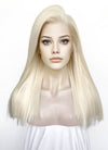 Platinum Blonde straight 13" x 6" Lace Top Lace Front Synthetic Wig LFS044