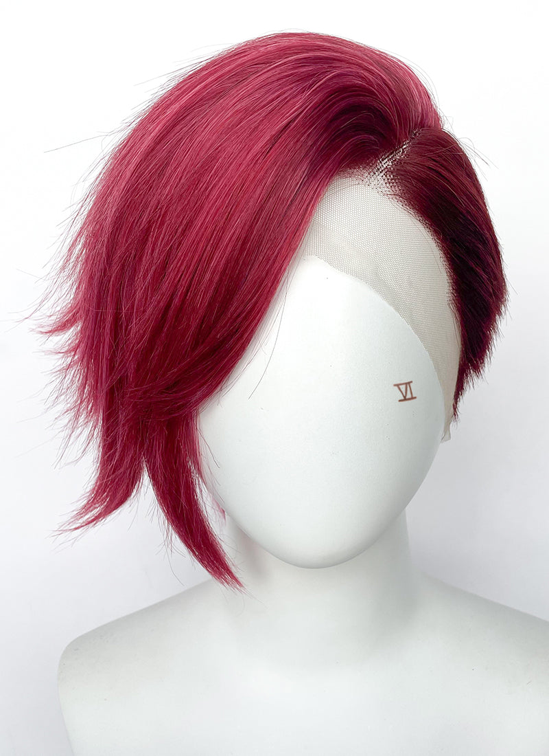 Arcane Vi Two Tone Red Straight Lace Front Synthetic Wig LN6041