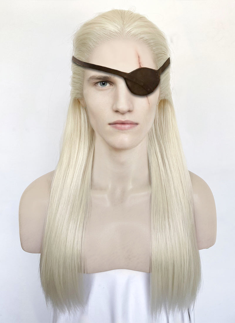 House of the Dragon Aemond Targaryen Platinum Blonde Straight Lace Front Synthetic Men's Wig LW4042