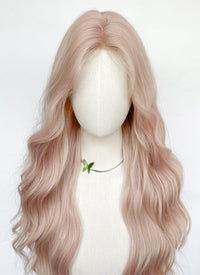 Pale Pink Wavy Synthetic Wig NL082